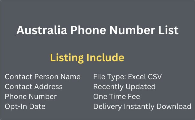 Australia Phone Number List