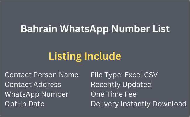 Bahrain WhatsApp Number List​