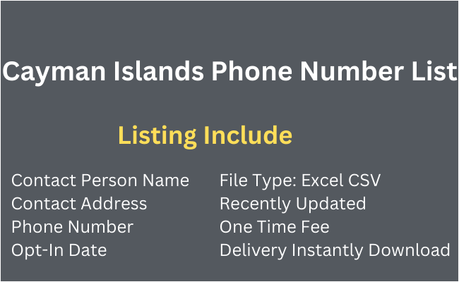 Cayman Islands Phone Number List