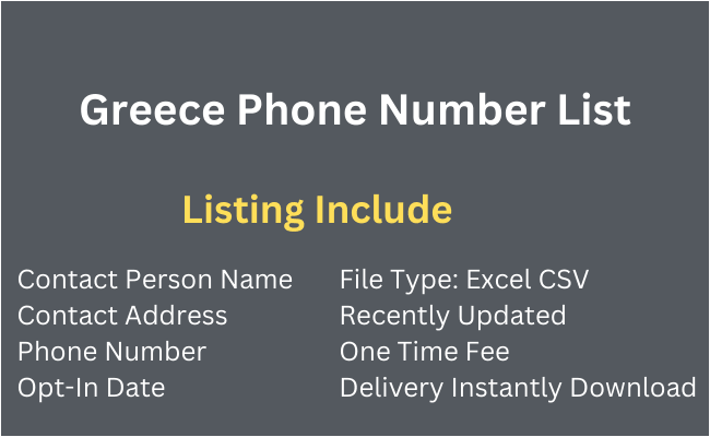 Greece Phone Number List