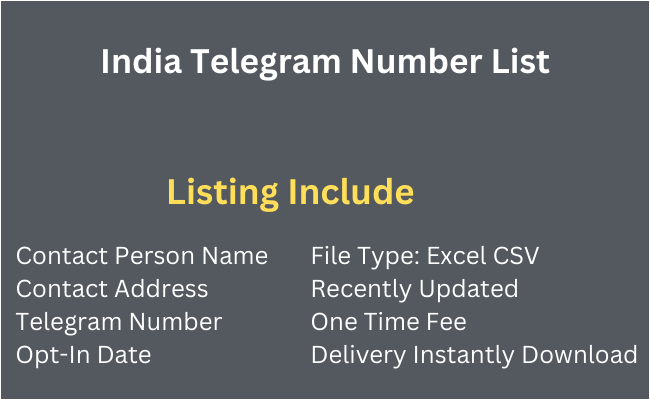 India Telegram Number List