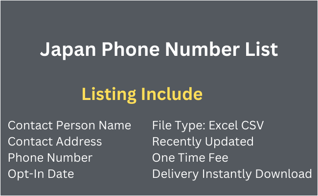Japan Phone Number List