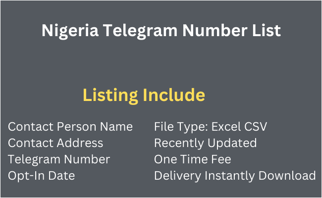 Nigeria Telegram Number List