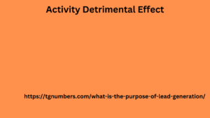 Activity Detrimental Effect