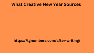 What Creative New Year Sources
