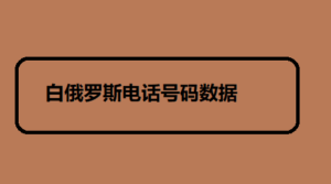 白俄罗斯电话号码数据 