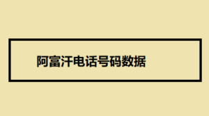 阿富汗电话号码数据 