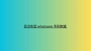 尼日利亚 whatsapp 号码数据 