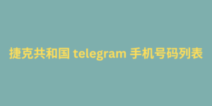 捷克共和国 telegram 手机号码列表